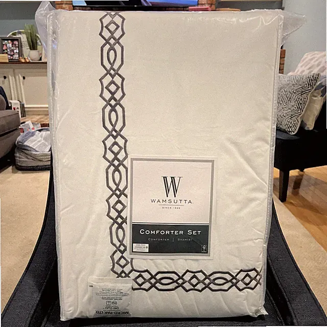 3-Pc Wamsutta Embroidered KING Comforter Set Hotel Eiffel Tower