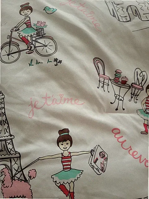 Circo Passport to Paris French Girl Eiffel Tower Comforter Twin