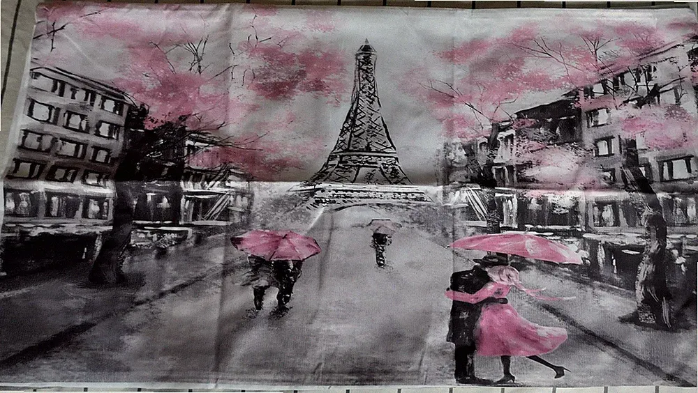 New Paris Bedding Set Eiffel Tower, King Duvet Cover + 2 Pillow Cases Set, 3 Pcs